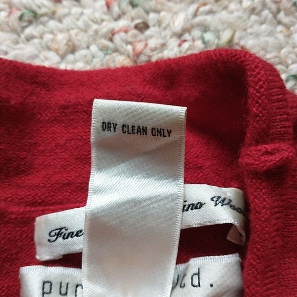 VTG Pursuits Ltd Sweater Women 1X/L*Red Merino Wool Woolmark Christmas*READ - Picture 6 of 6